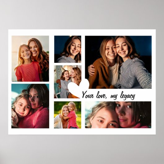 Personalisierte Muttertagsfotografie Poster (Vorne)