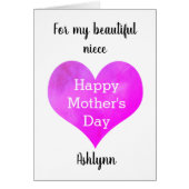 Personalisierte Muttertagskarte (Vorne)