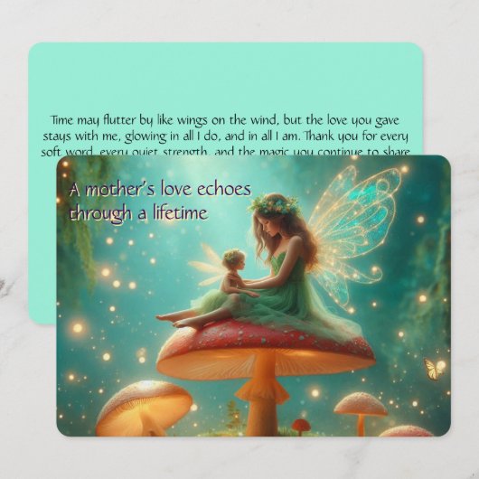 Personalisierte Muttertagskarte Feiertagskarte (Vorne/Hinten)