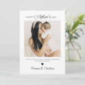 Personalisierte Muttertagskarte mit Foto Einladung (Stehend Vorderseite)