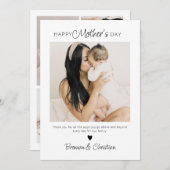 Personalisierte Muttertagskarte mit Foto Einladung (Vorne/Hinten)