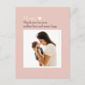 Personalisierte Muttertagskarte mit Foto Feiertagspostkarte (Vorderseite)