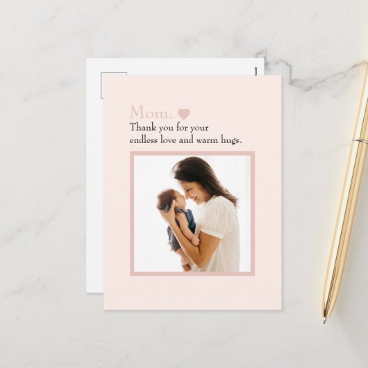 Personalisierte Muttertagskarte mit Foto Feiertagspostkarte (Vorderseite/Rückseite Beispiel)