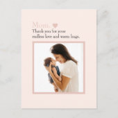 Personalisierte Muttertagskarte mit Foto Feiertagspostkarte (Vorderseite)