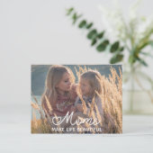 Personalisierte Muttertagskarte Postkarte (Stehend Vorderseite)