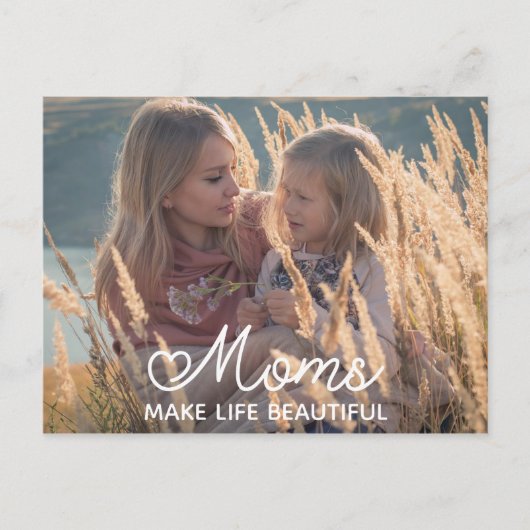 Personalisierte Muttertagskarte Postkarte (Vorderseite)