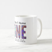 Personalisierte NA 12 Schritt ein Jahr reinigen al Kaffeetasse (VorderseiteRechts)