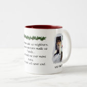 Personalisierte Nachbarn Weihnachtsgeschenk Zweifarbige Tasse (VorderseiteRechts)