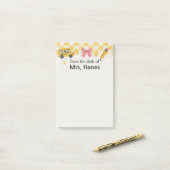 Personalisierte Nachhinweise für Lehrer an der Taf Post-it Klebezettel (Auf Schreibtisch)