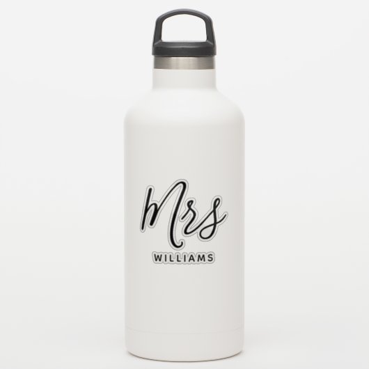 Personalisierte Nachname Bride zu sein Frau Vinyl  Aufkleber (Wassserflasche)