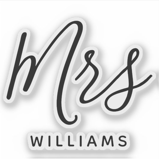 Personalisierte Nachname Bride zu sein Frau Vinyl Aufkleber (Vorderseite)