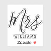 Personalisierte Nachname Bride zu sein Frau Vinyl  Aufkleber (Blatt)