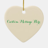 Personalisierte Nachricht Farbenfrohe Herzgeschenk Keramik Ornament (Hinten)