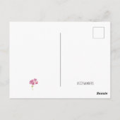 Personalisierte Nachricht Farbige Blumenpostkarte Postkarte (Rückseite)