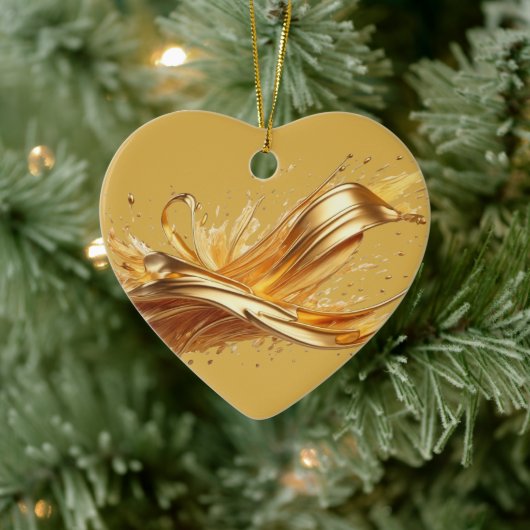 Personalisierte Nachricht Farbiges Herzgeschenk "G Keramik Ornament (Baum)