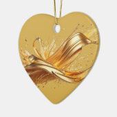 Personalisierte Nachricht Farbiges Herzgeschenk "G Keramik Ornament (Links)