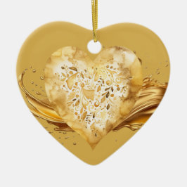 Personalisierte Nachricht Farbiges Herzgeschenk "G Keramik Ornament