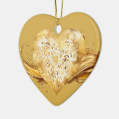 Personalisierte Nachricht Farbiges Herzgeschenk "G Keramik Ornament (Links)