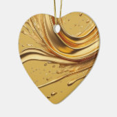 Personalisierte Nachricht Farbiges Herzgeschenk "G Keramik Ornament (Links)