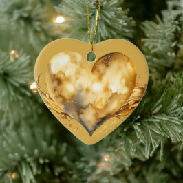 Personalisierte Nachricht Farbiges Herzgeschenk "G Keramik Ornament