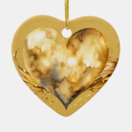 Personalisierte Nachricht Farbiges Herzgeschenk "G Keramik Ornament