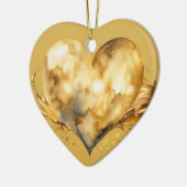 Personalisierte Nachricht Farbiges Herzgeschenk "G Keramik Ornament (Links)