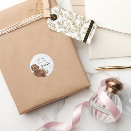 Personalisierte Nachricht "Labradoodle Stickers" Runder Aufkleber