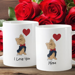 Personalisierte Nachricht Liebe dich Yorkie Süße H Kaffeetasse