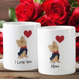 Personalisierte Nachricht Liebe dich Yorkie Süße H Kaffeetasse