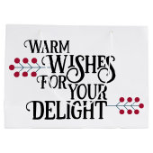 Personalisierte Nachricht: Merry and Bright Große Geschenktüte (Rückseite)