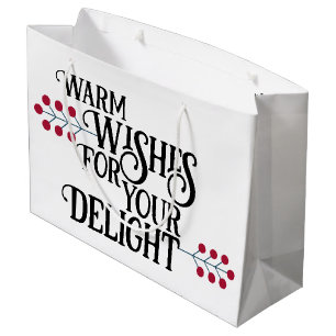 Personalisierte Nachricht: Merry and Bright Große Geschenktüte