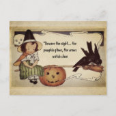 Personalisierte Nachricht Vintag Hexenblume Postkarte (Vorderseite)