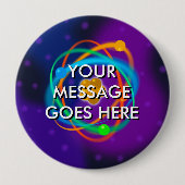 Personalisierte Nachrichtenatomstruktur Button (Vorderseite)