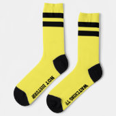 PERSONALISIERTE Nachrichtensocken gelb Socken (Linkes Detail)