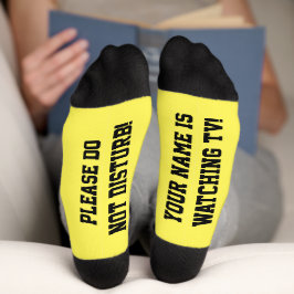 PERSONALISIERTE Nachrichtensocken gelb Socken