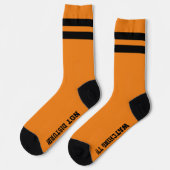 PERSONALISIERTE Nachrichtensocken Orange Socken (Linkes Detail)