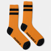 PERSONALISIERTE Nachrichtensocken Orange Socken (Rechts)