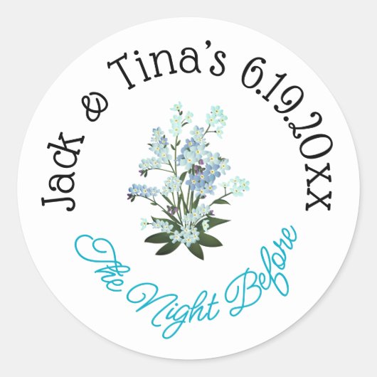 Personalisierte Nacht vor Aufklebern Runder Aufkleber (Vorderseite)