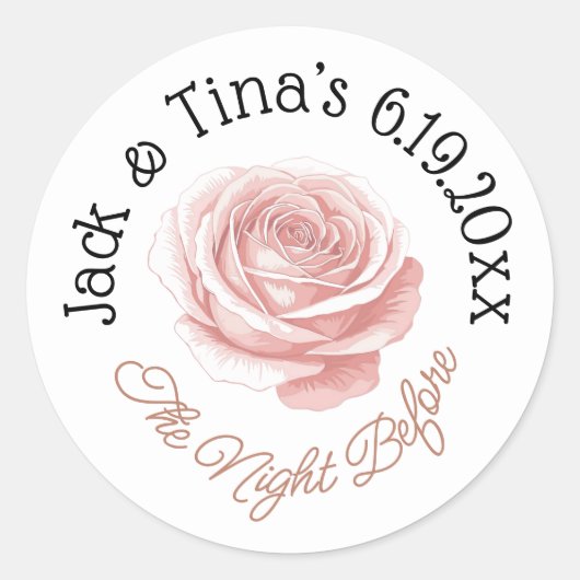 Personalisierte Nacht vor Aufklebern Runder Aufkleber (Vorderseite)