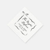 Personalisierte Nacht vor dem Bow Cocktail Napkins Serviette (Ecke)