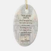 Personalisierte Nacht vor Weihnachten Keramik Ornament (Rechts)