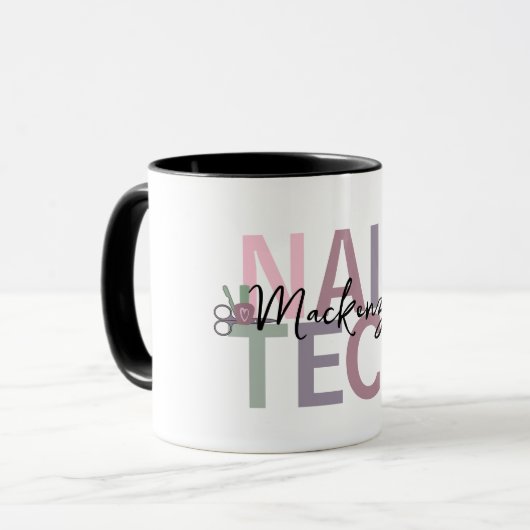 Personalisierte Nageltechnik Tasse (Vorderseite Links)