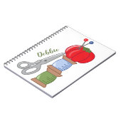 Personalisierte Nähbegriffe Notizblock (Linke Seite)