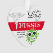 Personalisierte nährende Heilige Weihnachtsschmuck Ornament (Vorderseite)