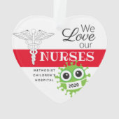 Personalisierte nährende Heilige Weihnachtsschmuck Ornament (Rückseite)