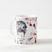 Personalisierte Nail Tech Life-Tasse Kaffeetasse (Vorderseite Links)