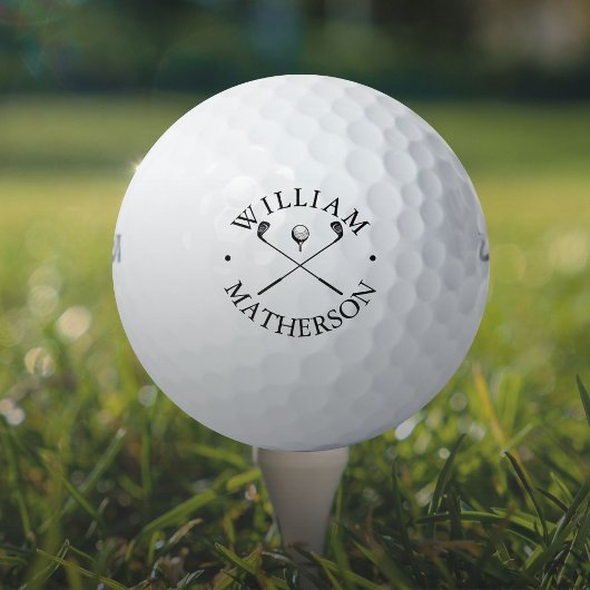 Personalisierte Name Classic Golfschläger Golfball