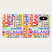 Personalisierte Name-Collage bunt Case-Mate iPhone Hülle (Rückseite (Horizontal))
