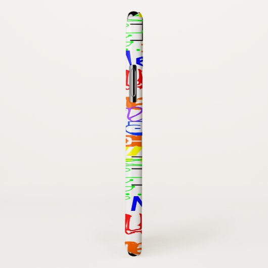 Personalisierte Name-Collage bunt Case-Mate iPhone Hülle (Hinten/Rechts)