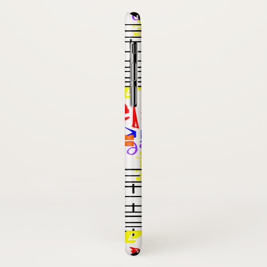 Personalisierte Name-Collage bunt Case-Mate iPhone Hülle (Hinten/Links)